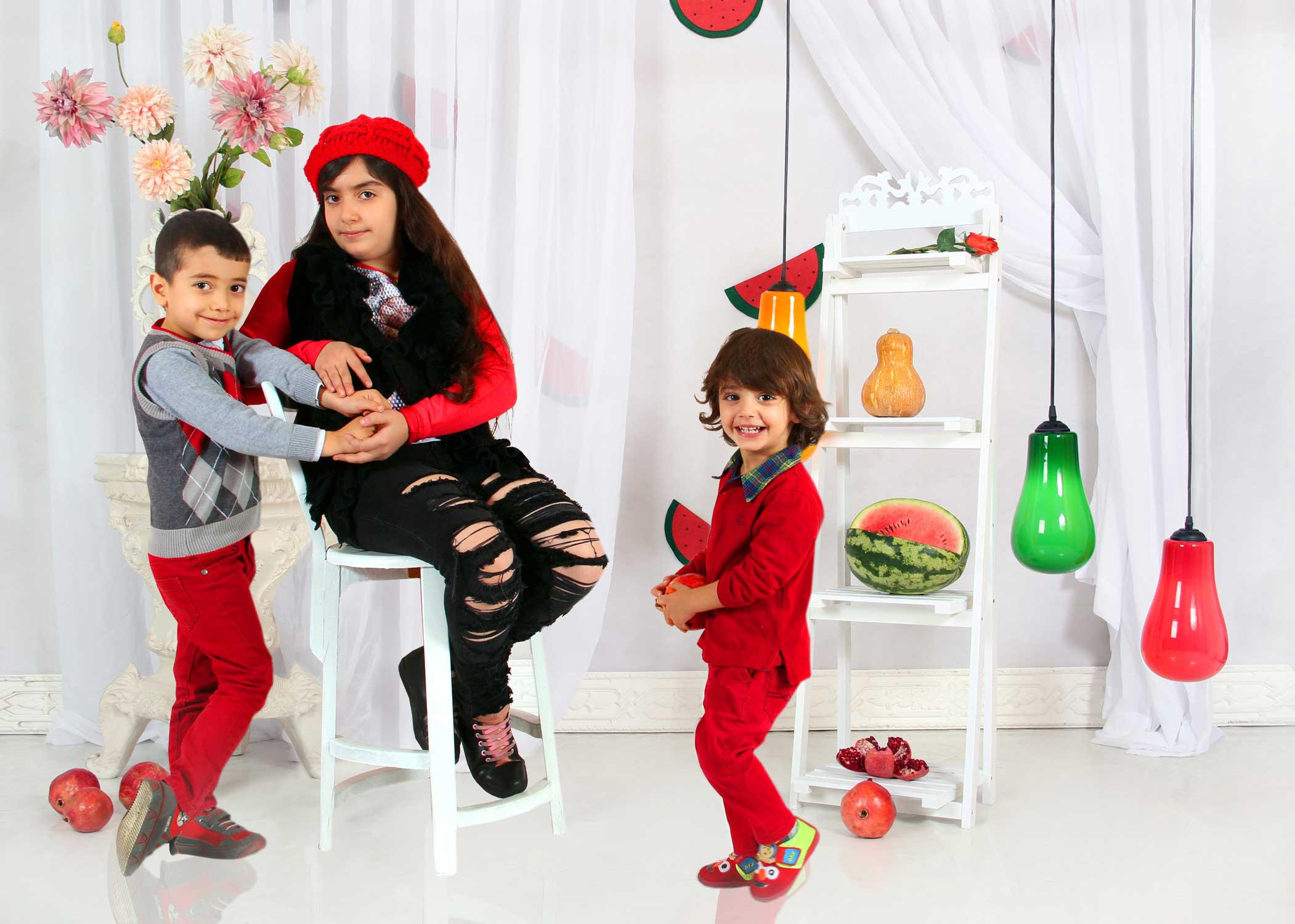عکس شب یلدا شب چله مدرن توسط سهراب نعیمی آتلیه الیزه عکاسی مدارس دکور جدید عکس کودک مهدکودک دبستان پیش دبستان