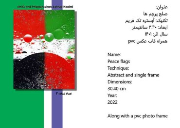 اثر {صلح پرچم ها} از جمله آثار به ثبت رسیده عکاسی سهراب نعیمی در ژانر ضد جنگ