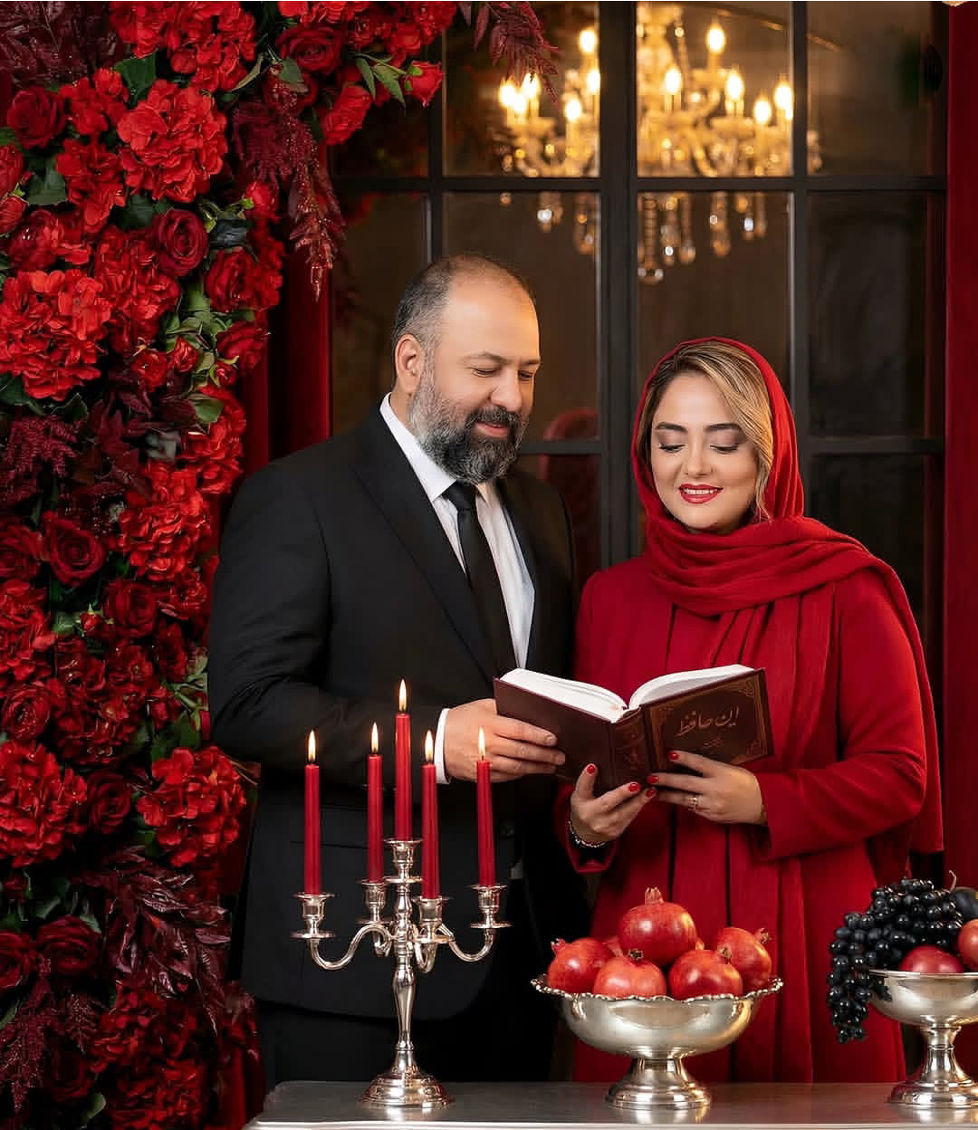 ارسال عکس چهره و دریافت عکس طراحی شدۀ شب یلدا در آتلیه الیزه